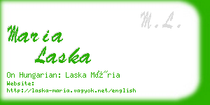 maria laska business card